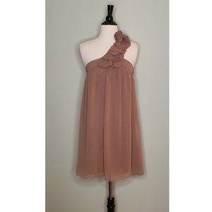 Alythea One Shoulder Chiffon Dress